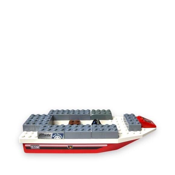 Lego Fire 327 Floating Boat Hull From Set 6429 1999 Authentic Vintage Red White - Picture 13 of 14